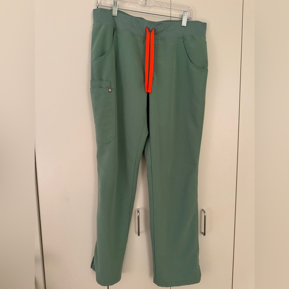 Figs Technical Collection Jade Green Scrub Pants
